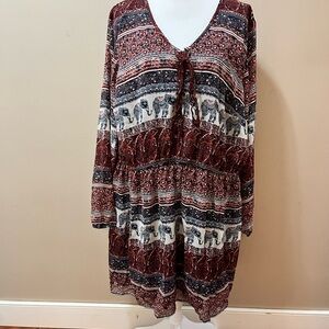 NWT Joe Browns Boho Style Elephant Print Dress Size 26